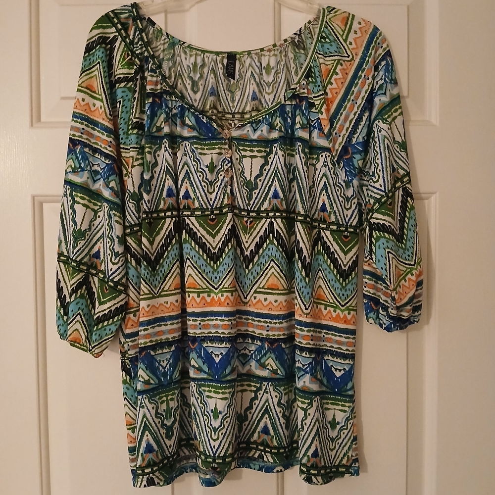 Geometric Print Women's Top